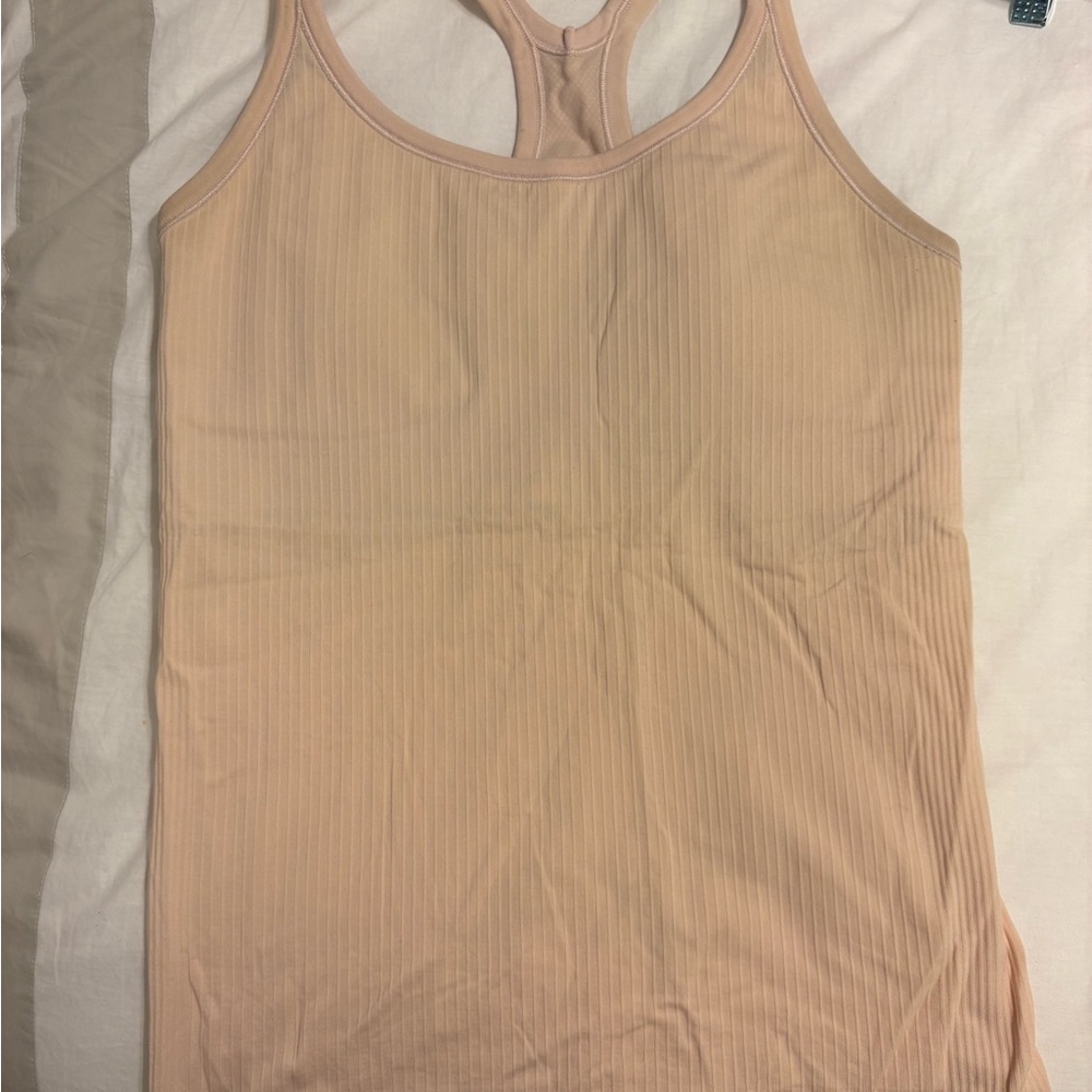 Peach Ribbed Tank Top